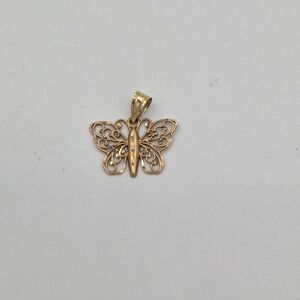 14k Yellow Gold Vintage Michael Anthony Butterfly Pendant